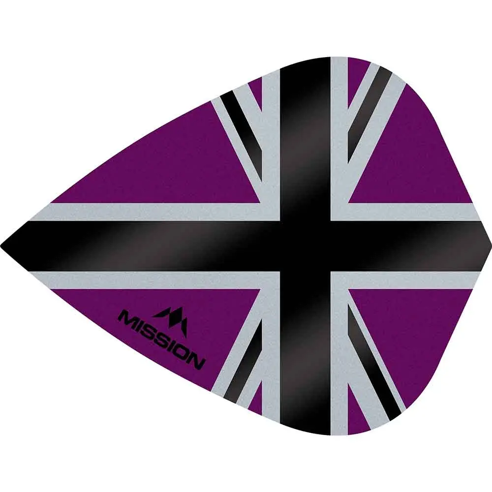 Plumas Mission Darts Kite Alliance-X Union Jack Negro MoradoF3116 vista 3