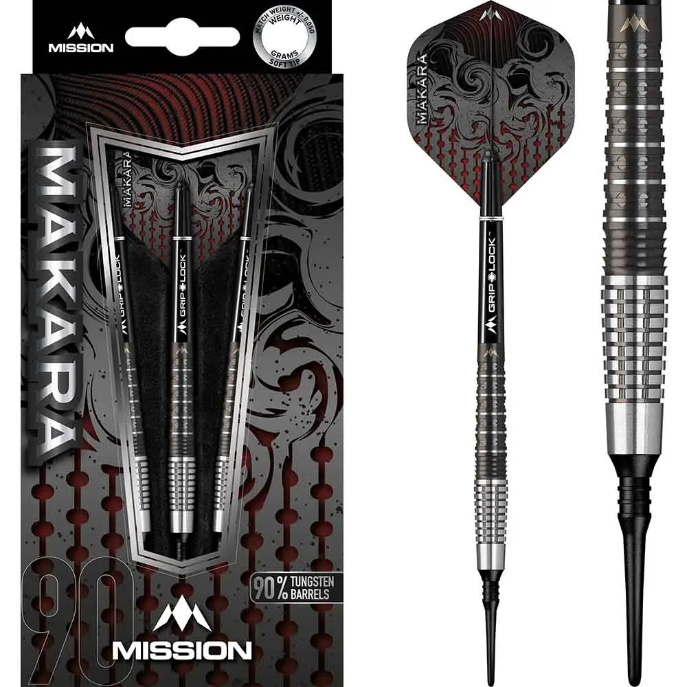 Dardos Mission Makara Mraphite PVD Nego 90% Tungsteno 20g Profesionales vista 3