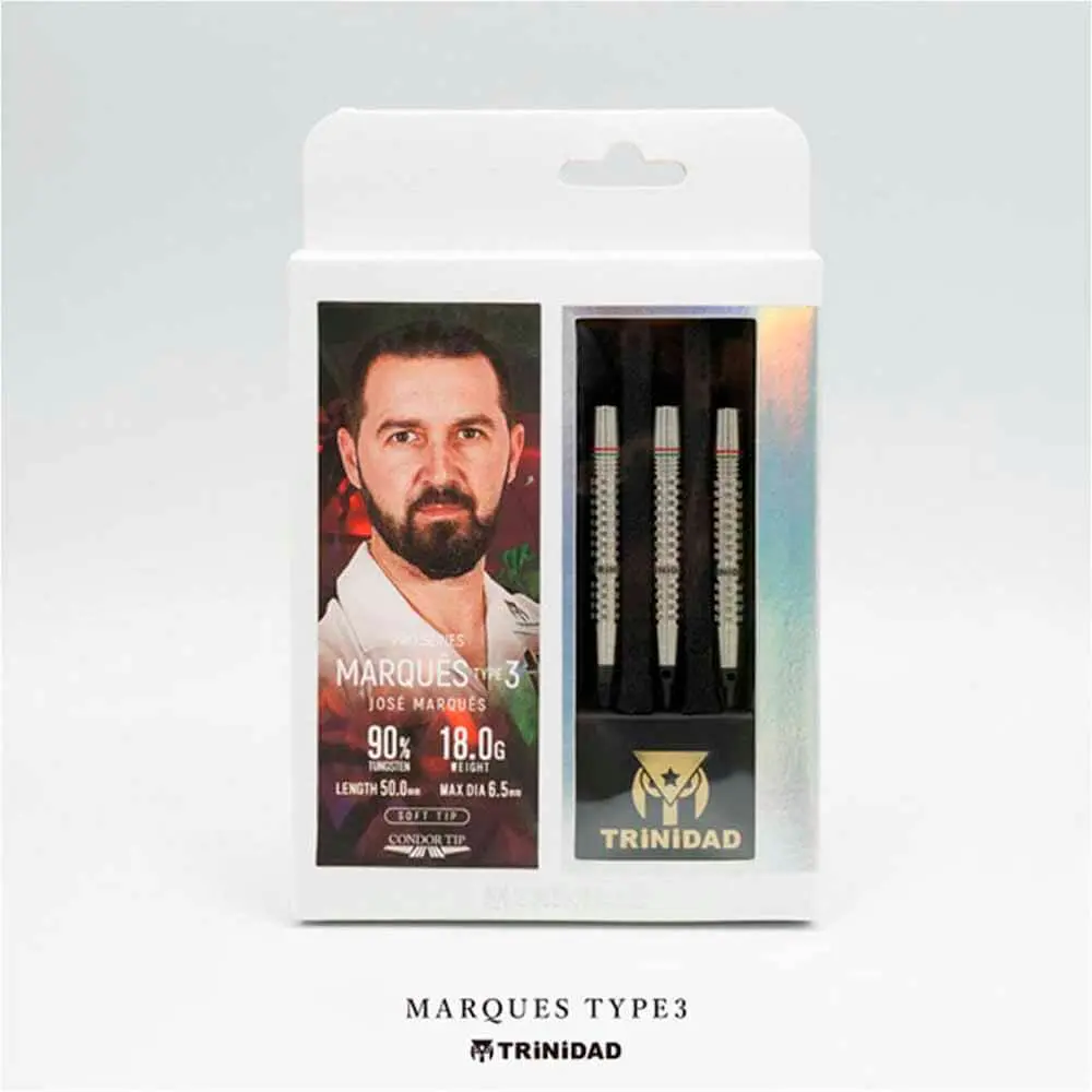 Dardos Trinidad Darts PRO Marques Type3 Jose Marques 90% Tungsteno 18g Profesionales vista 3