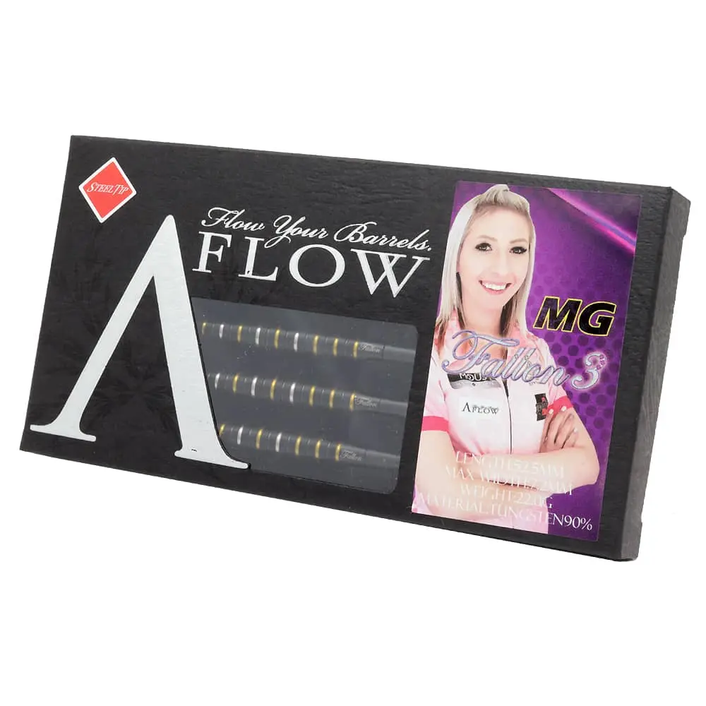 Dardos Dynasty Darts A-Flow Black Line Fallon 3 MG 90% 22gr vista 6