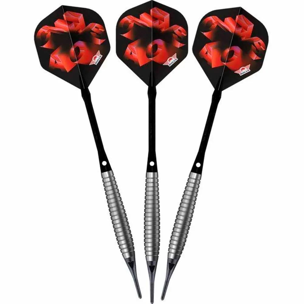 Dardos Bulls Darts Chaos Red P.Plastico 90% Tungsteno 18g Profesionales vista 3