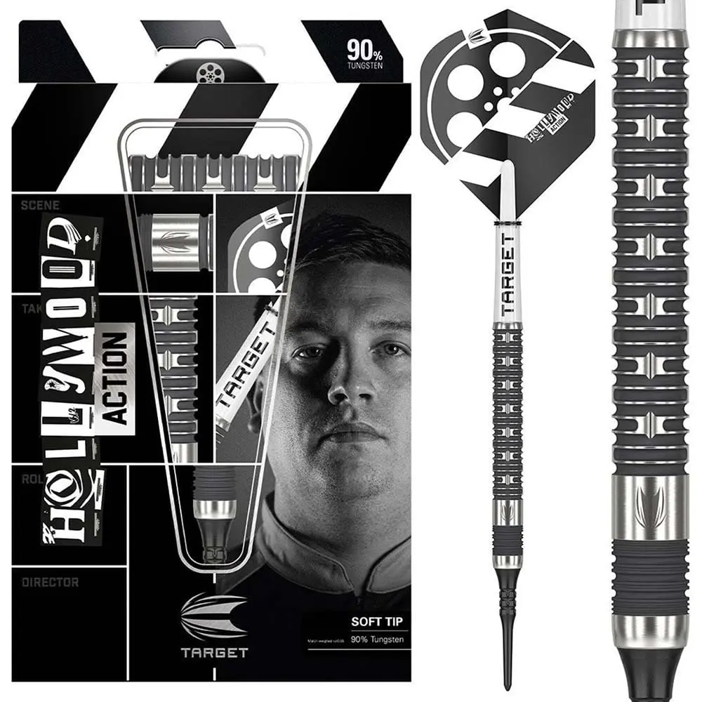 Dardos Target Darts Chris Dobey Hollywood Action 90% Tungsteno 20g Profesionales vista 4