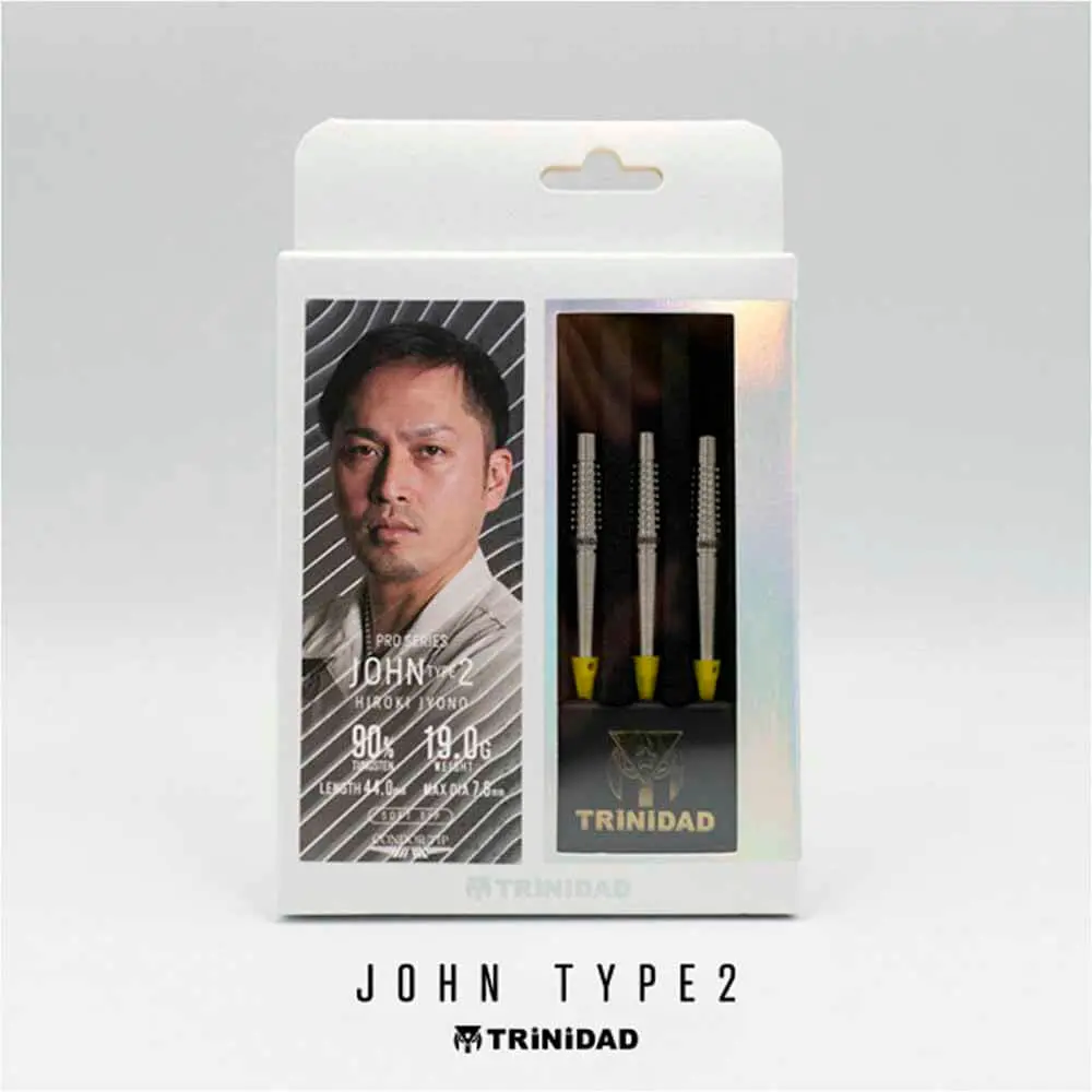 Dardos Trinidad Darts Pro John Type 2 90% Tungsteno 19g Profesionales vista 3