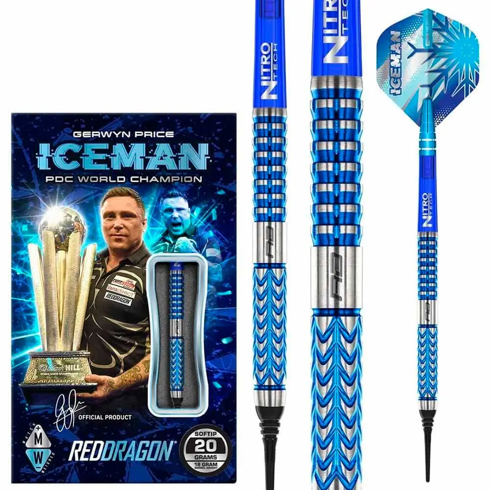 Dardos Red Dragon Gerwyn Price Glacier 90% Tungsteno 20g Profesionales vista 6