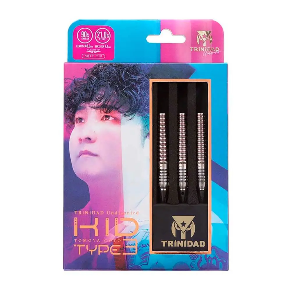 Dardos Trinidad Darts Undisputed KID Type3 Tomoya Goto 90% Tungsteno 21g Profesionales vista 6
