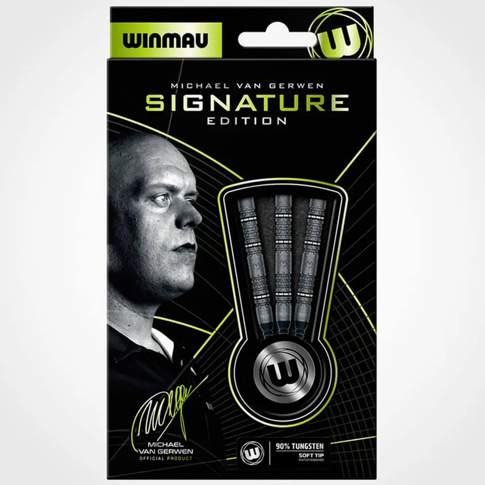 Dardos Winmau Michael Van Gerwen MvG Signature Edition 20 90% Tungsteno 18g Profesionales vista 6