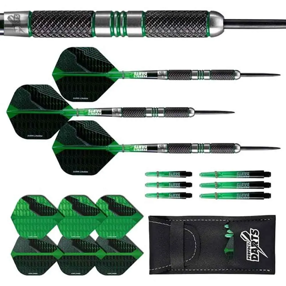 Dardos Perfect Darts Black Grenade Knurled Negro Verde 90% 24gD3566 vista 2