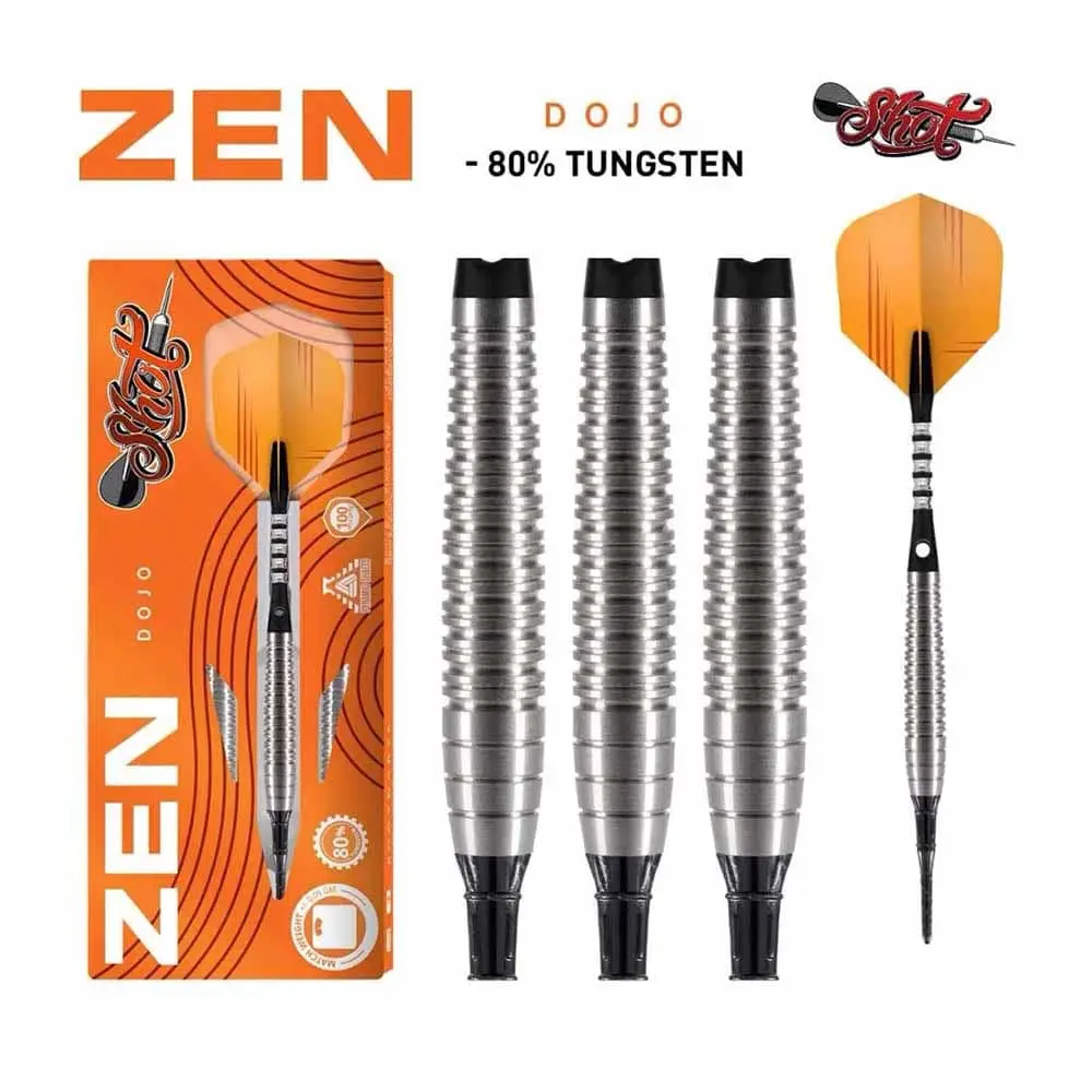 Dardos Shot Dojo 90% Tungsteno 20g Profesionales vista 3