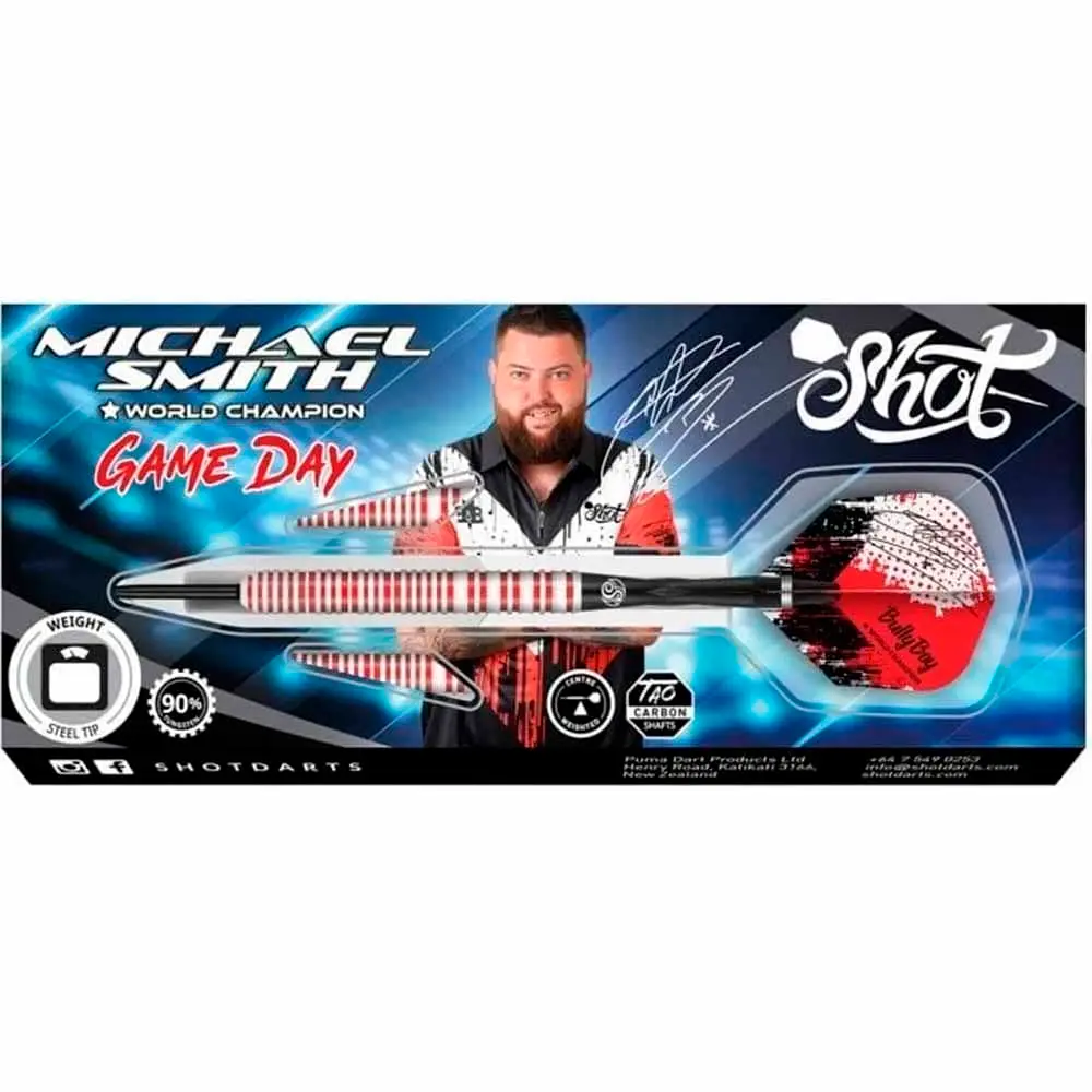 Dardos Shot Darts Michael Smith Game Day 90% 22grSH-MSGDST-22 vista 5