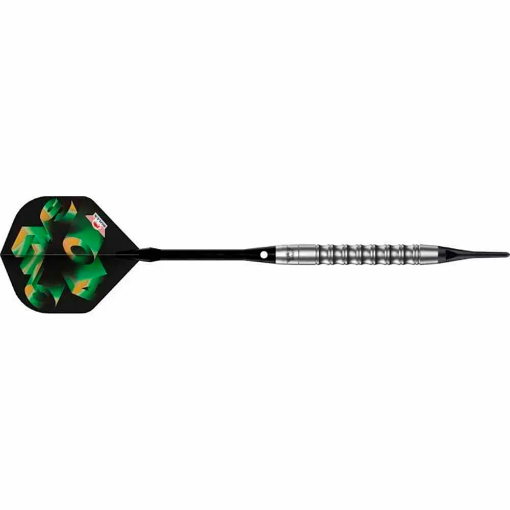Dardos Bulls Darts Chaos Green P.Plastico 90% Tungsteno 21g Profesionales
