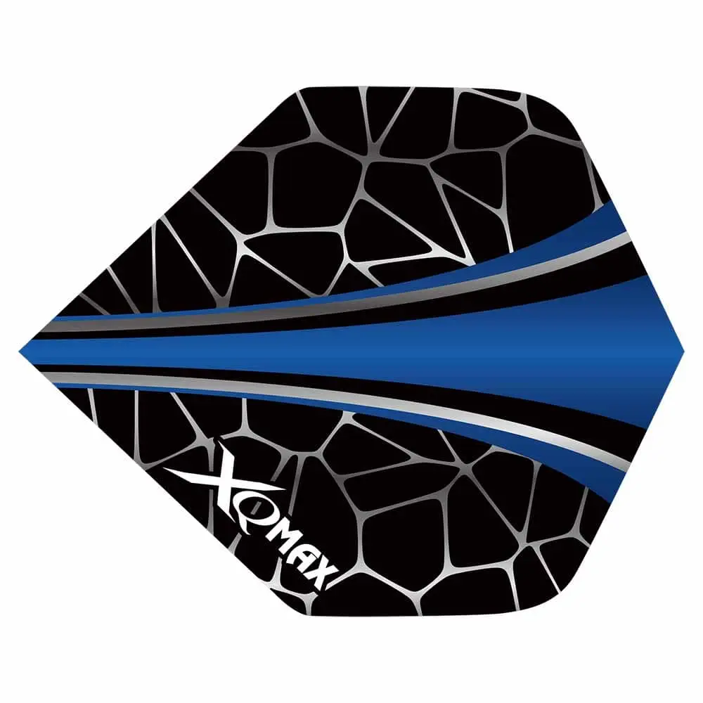 Plumas Flights XQMax Pet Darts Standard Blue Crackle vista 2