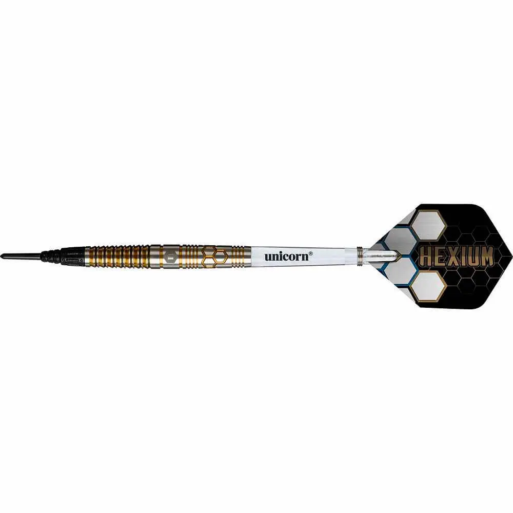 Dardos Unicorn Hexium 3 Black Gold 90% Tungsteno 23g Profesionales