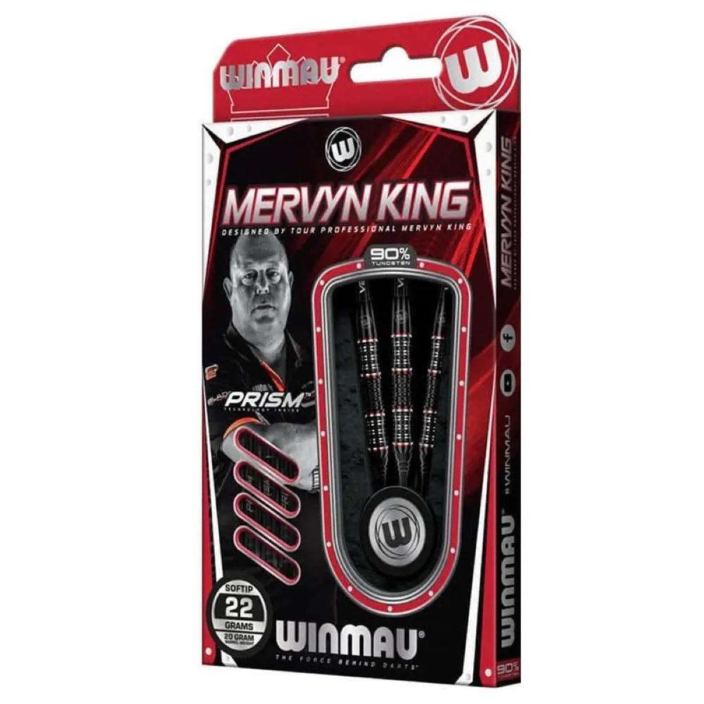 Dardos Winmau Mervyn King 22 90% Tungsteno 20g Profesionales vista 6