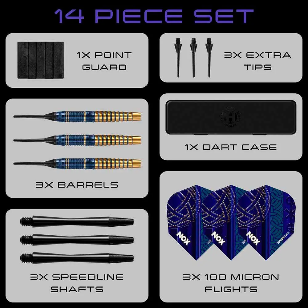 Dardos Harrows Darts Nox Brass Latón 18g Iniciación vista 4
