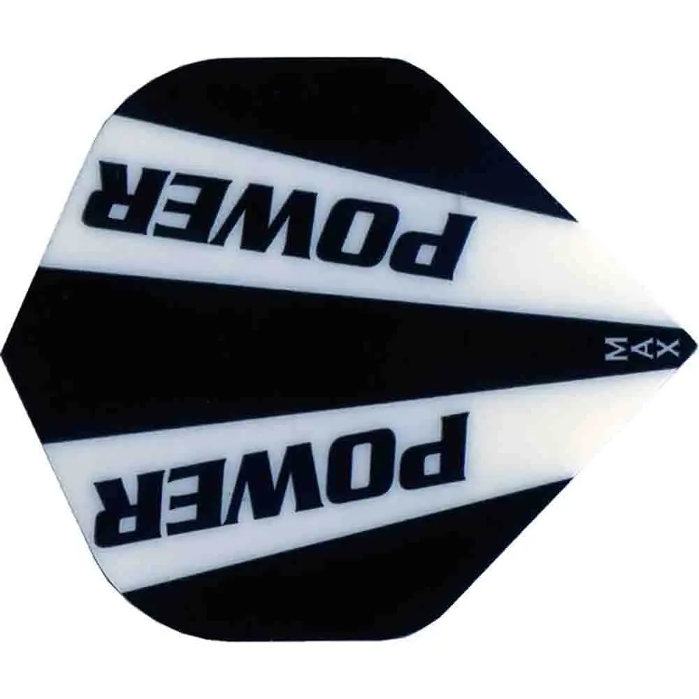 Plumas Power MAx Standard Logo Negra Blanca SolidF3625 vista 2