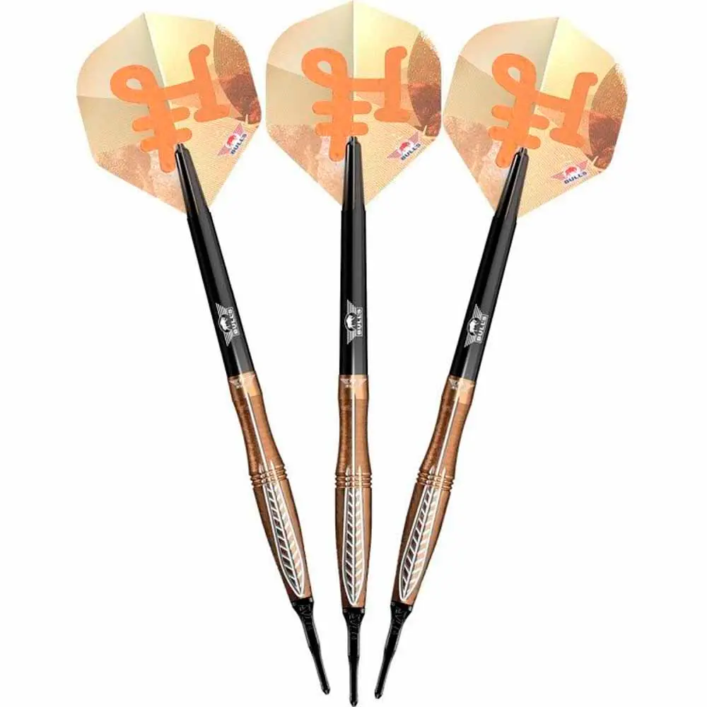Dardos Bulls Darts Bronzo Flux P.Plastico 90% Tungsteno 18g Profesionales vista 2