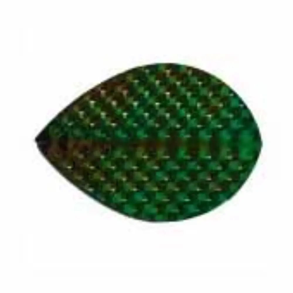 Plumas Iridescent Embossed Oval Verde vista 2