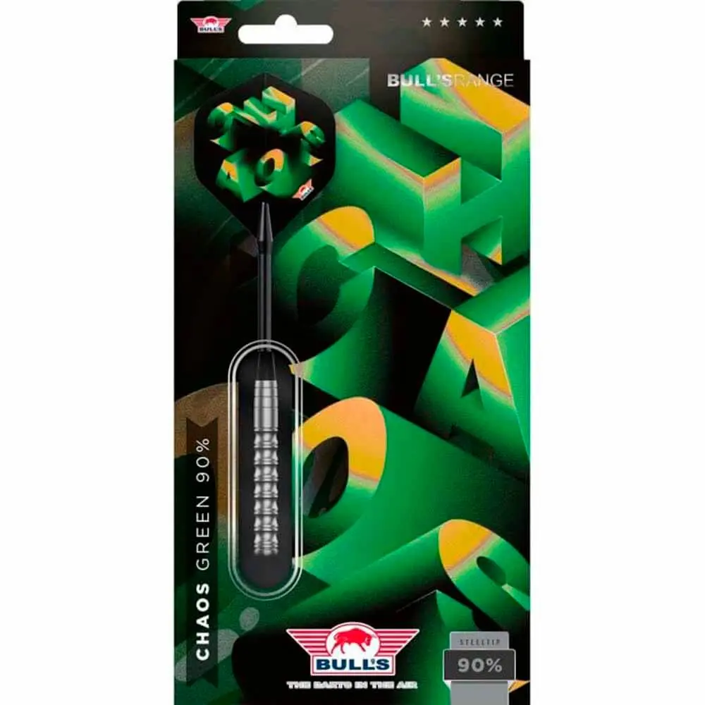 Dardos Bulls Darts Bulls Chaos Green P.Metal 90% 20g vista 5