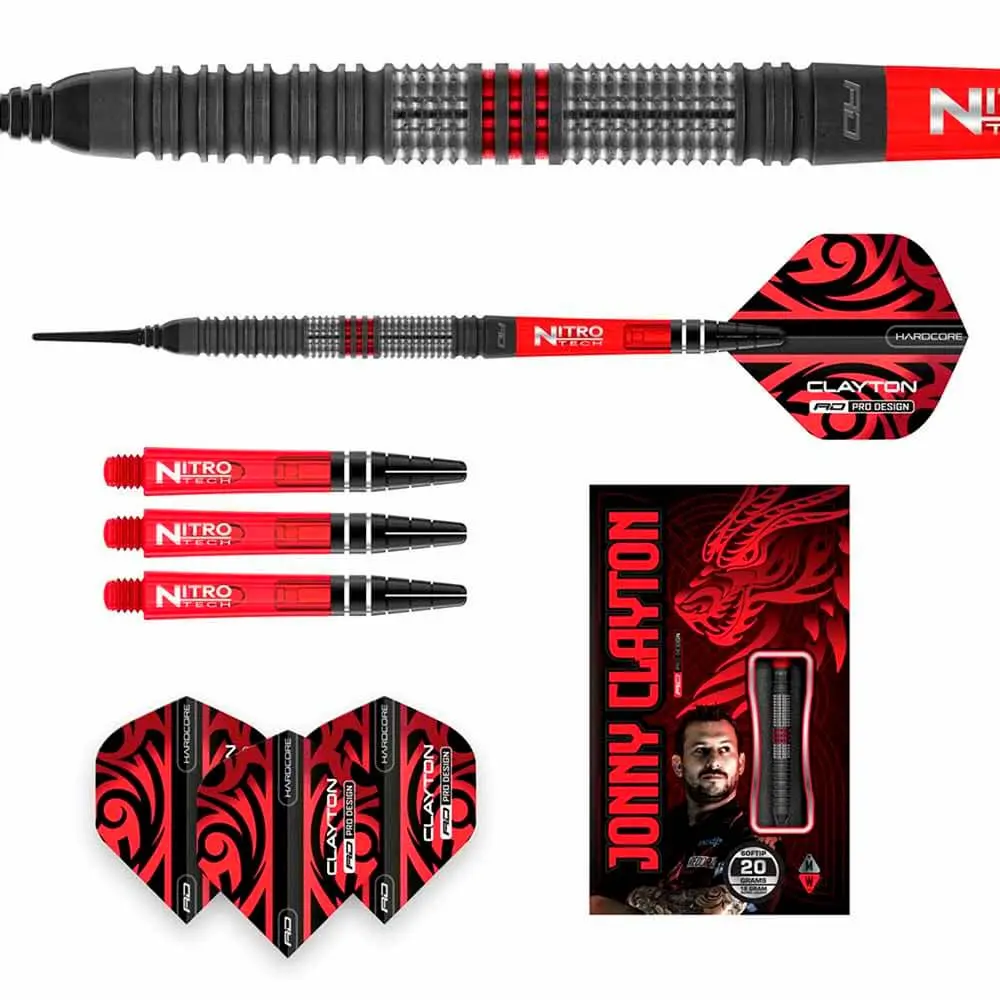Dardos Red Dragon Jonny Clayton Hiraeth 90% Tungsteno 20g Profesionales vista 3