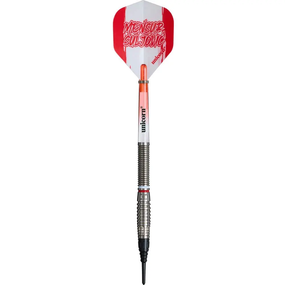 Dardos Unicorn Darts Mensur Suljovic P.Plastico 95% Tungsteno 20g Profesionales vista 2