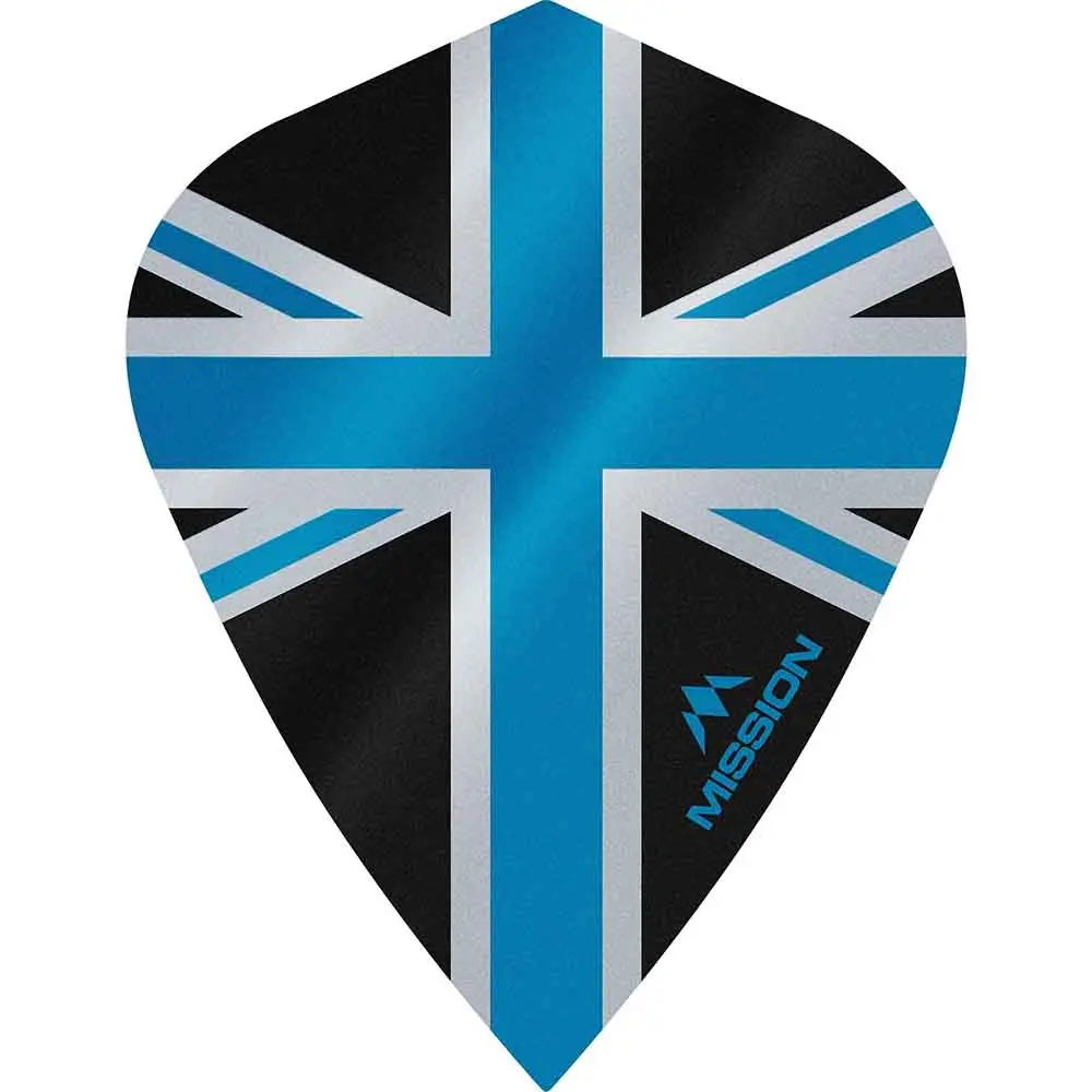 Plumas Mission Darts Kite Alliance Union Jack Negro AzulF3089