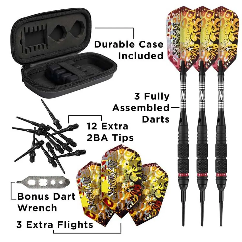 Dardos Viper Jaguar Darts 21--18 80% Tungsteno Alto Rendimiento vista 3