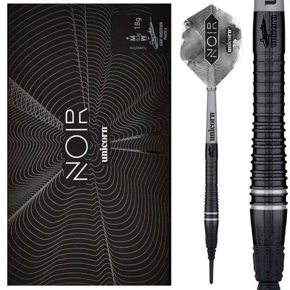 Dardos Unicorn Darts Noir Gary Anderson Phase 6 70% Tungsteno 18g vista 3
