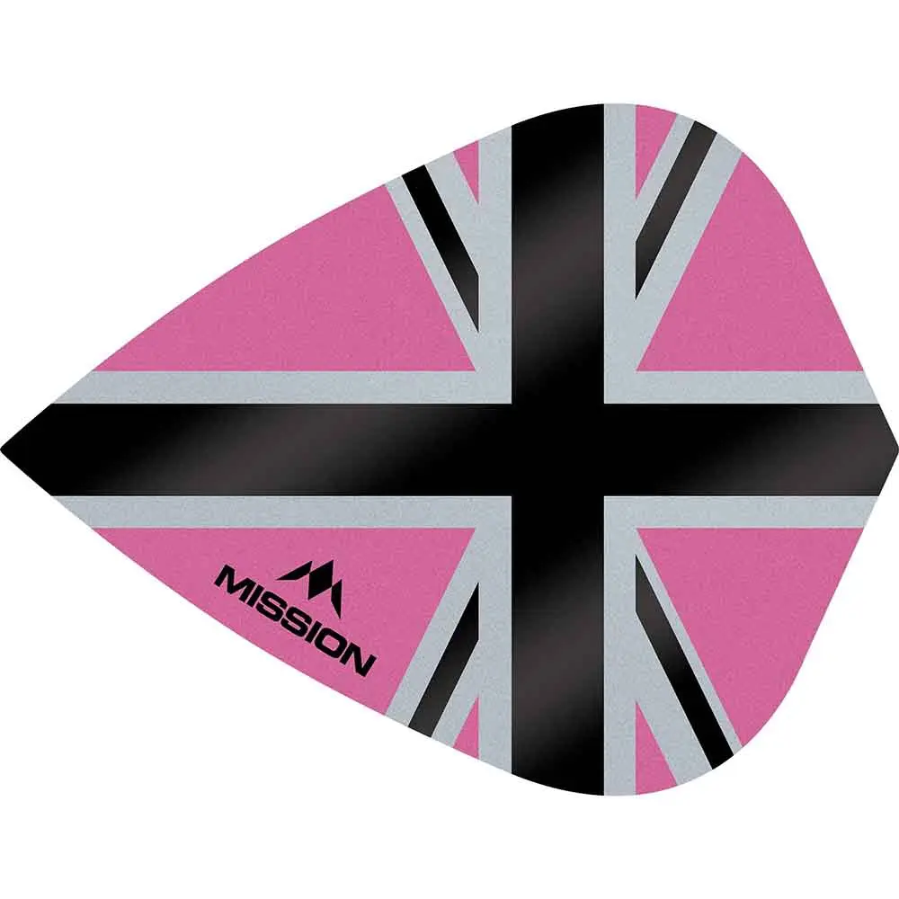 Plumas Mission Darts Kite Alliance-X Union Jack Negro RosaF3117 vista 3