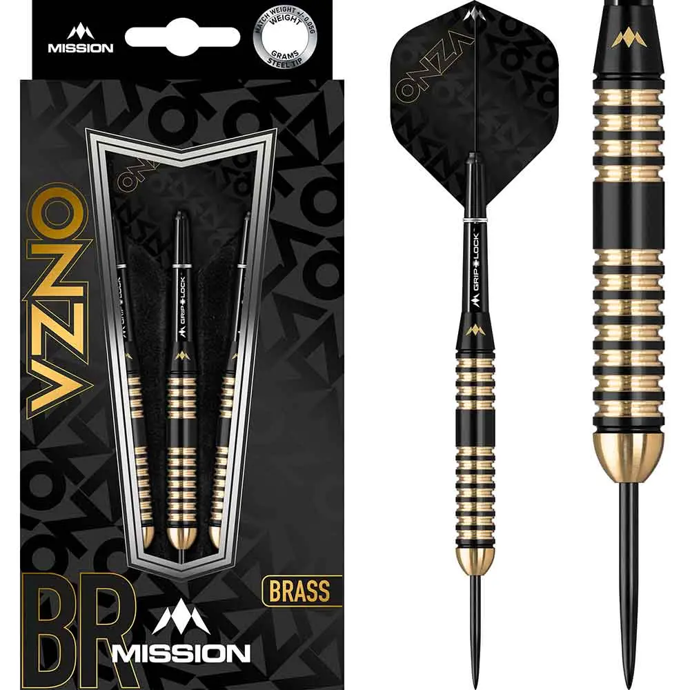 Dardos Onza M4 Mission Laton Dorado Negro 24g Punta AceroD1578 vista 3