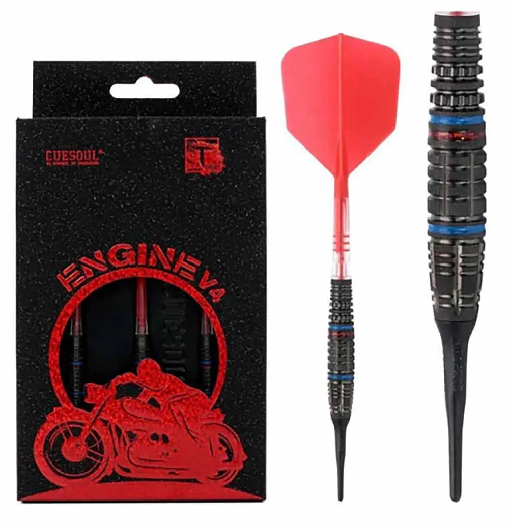 Dardos Cuesoul Engine V4 Red Hope Soft tip 90% Tungsteno 19g Profesionales