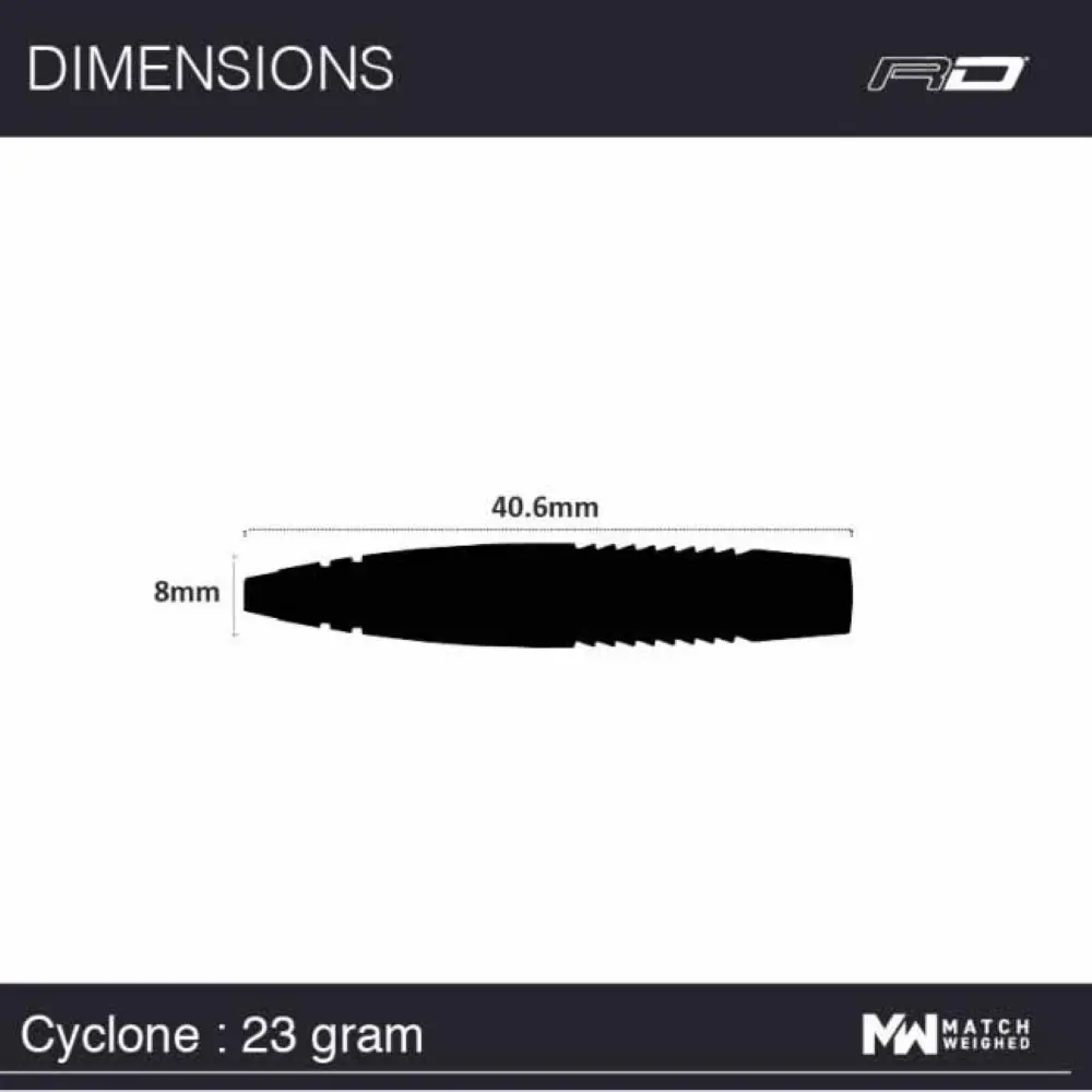 Dardos Red Dragon Cyclone 90% 23g vista 6
