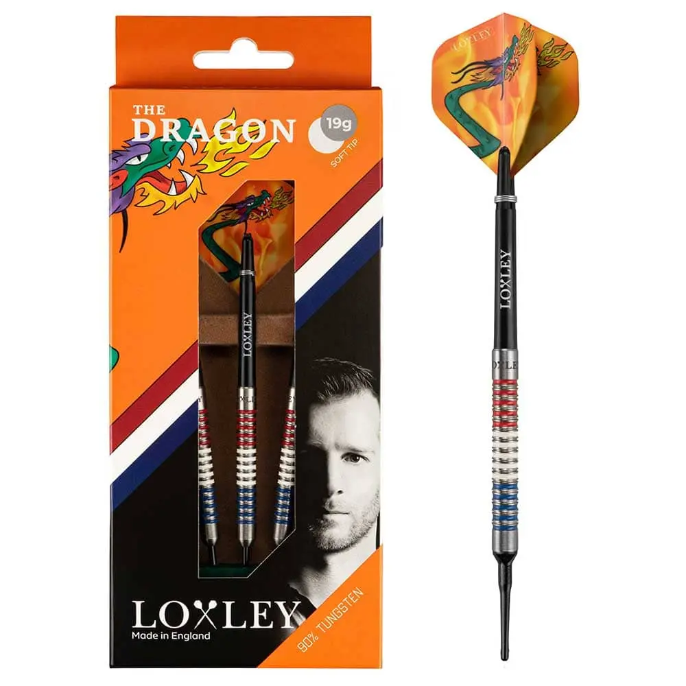 Dardos Loxley Darts Jules Van Dongen Punta Plastico 90% Tungsteno 19g Profesionales