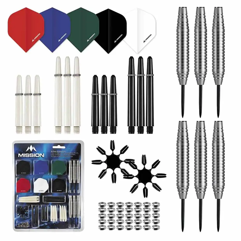 Pack Dardos Accessory Kit 90 Mission Darts Punta AceroBX132 M000302 vista 3
