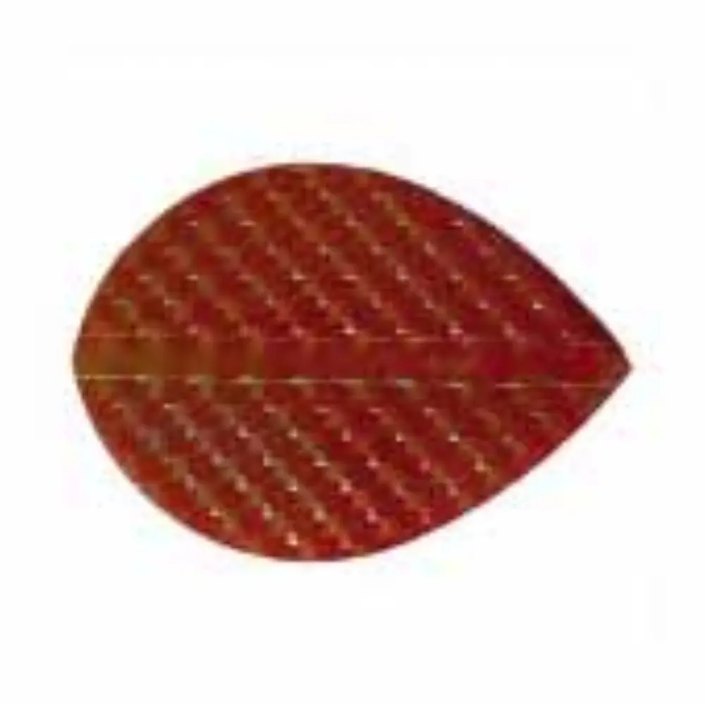 Plumas Iridescent Embossed Oval Roja vista 3