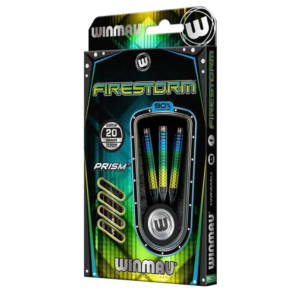 Dardos Winmau Firestorm 20 90% Tungsteno 18g Profesionales vista 6
