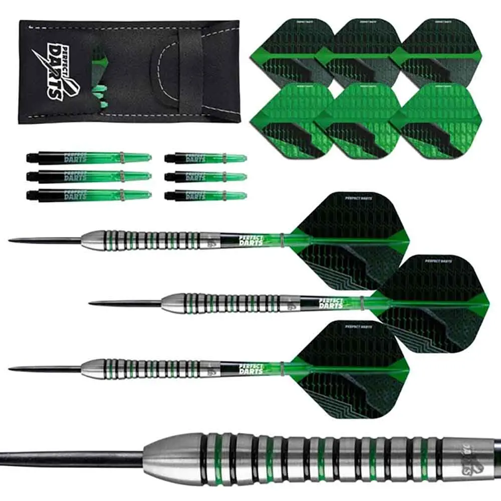 Dardos Perfect Darts Black Grenade Ringed Negro Verde 90% 21gD3567 vista 3
