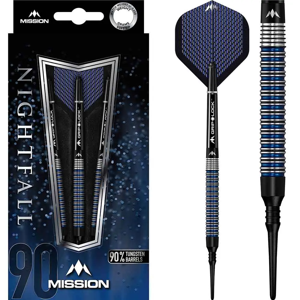 Dardos Mission Nightfall M2 Straight Ring 90% Tungsteno 19g Profesionales vista 3