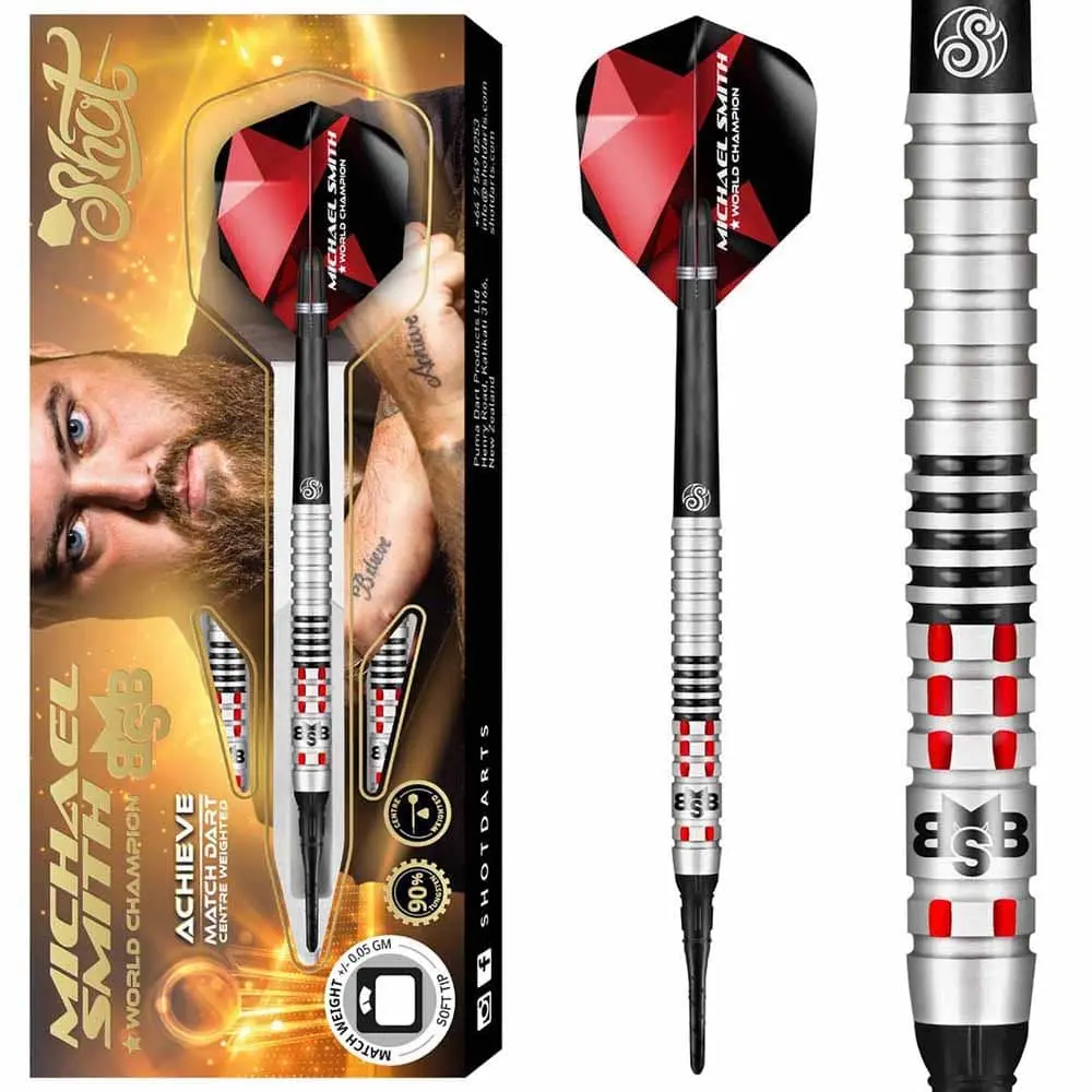 Dardos Shot Michael Smith Achieve SH-M 90% Tungsteno 18g Profesionales vista 4