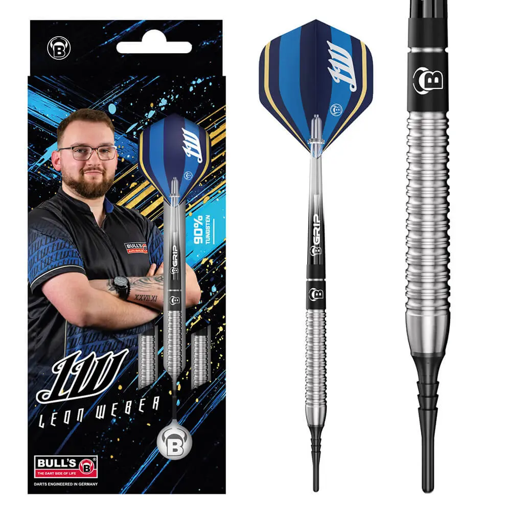 Dardos Bulls DE Leon Weber 90% Tungsteno 22g Profesionales vista 4