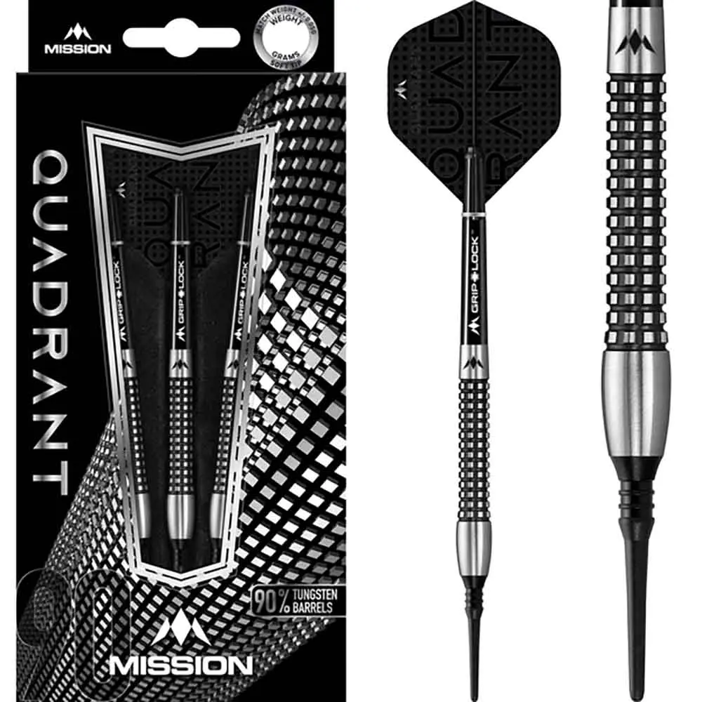 Dardos Mission Quadrant M3 Quad Grip 90% Tungsteno 19g Profesionales vista 3