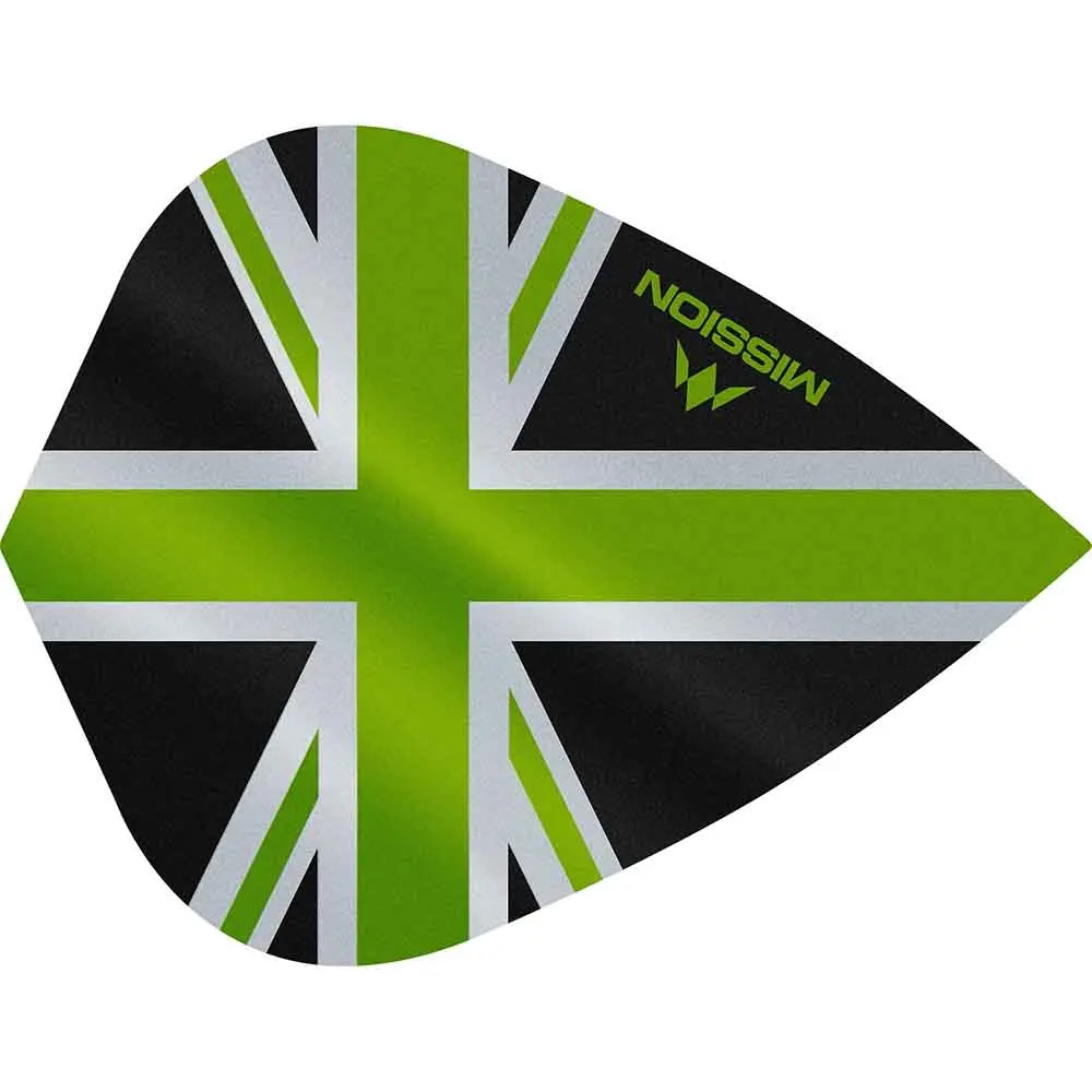 Plumas Mission Darts Kite Alliance Union Jack Negro VerdeF3091 vista 3