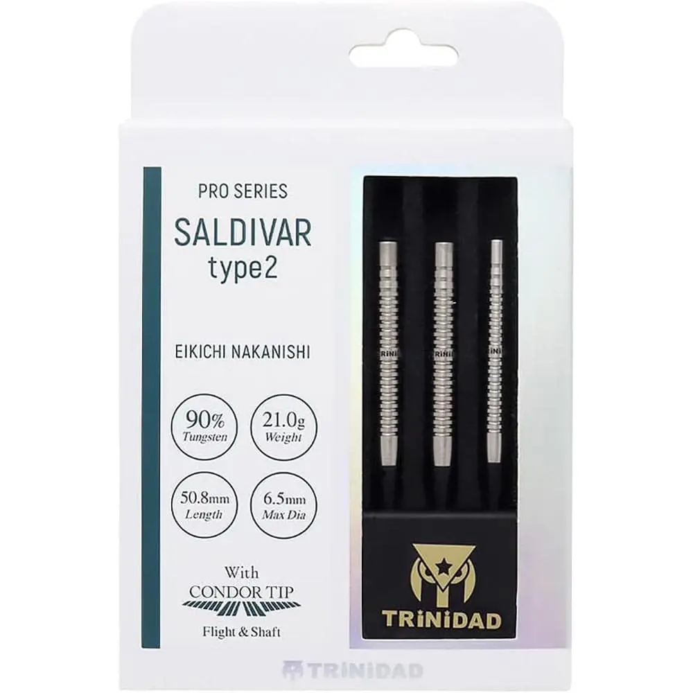 Dardos Trinidad Darts Eikichi Nakanishi Saldivar Tipe 2 Soft tip 90% Tungsteno 21g Profesionales vista 5