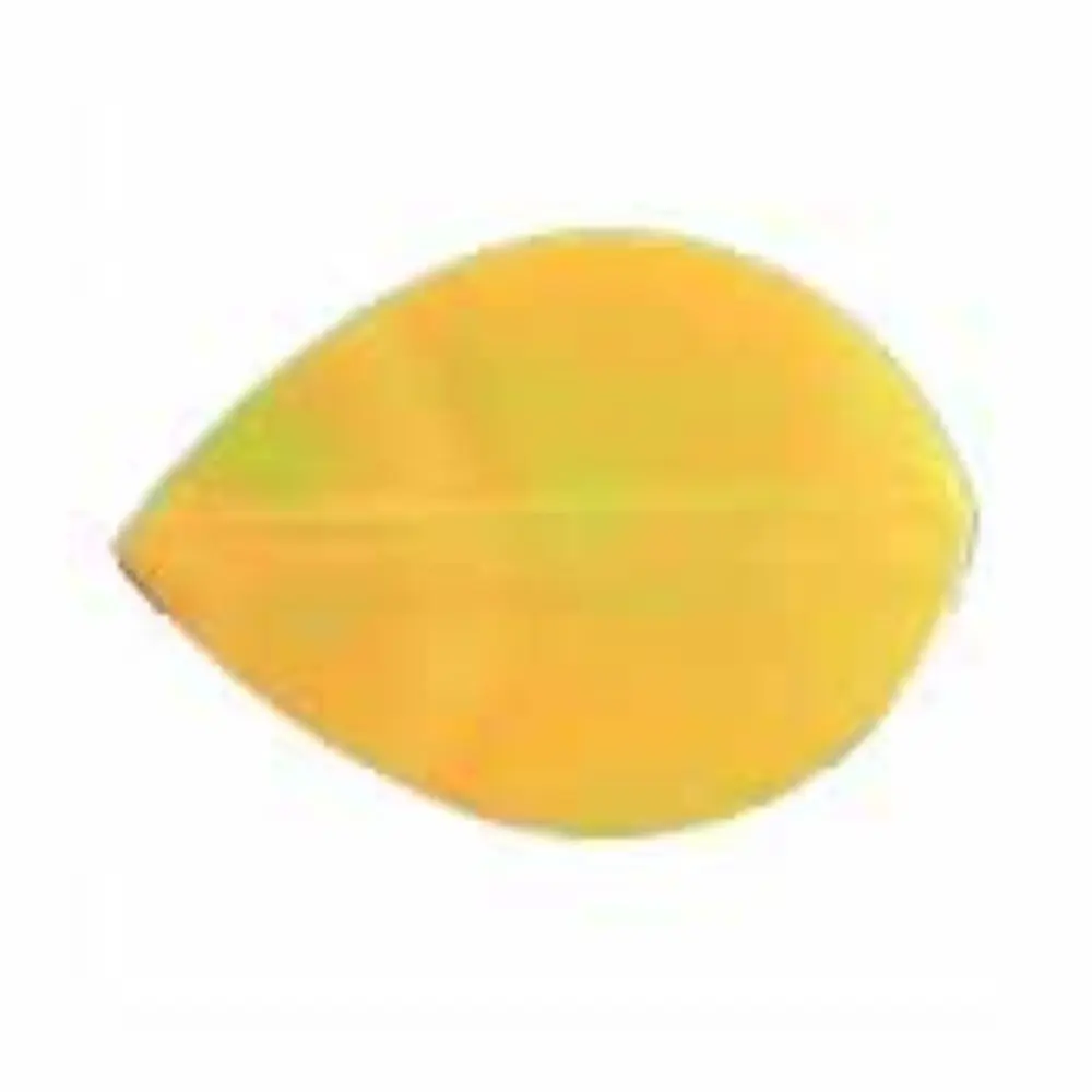 Plumas Iridescent Smooth Oval Amarilla vista 2