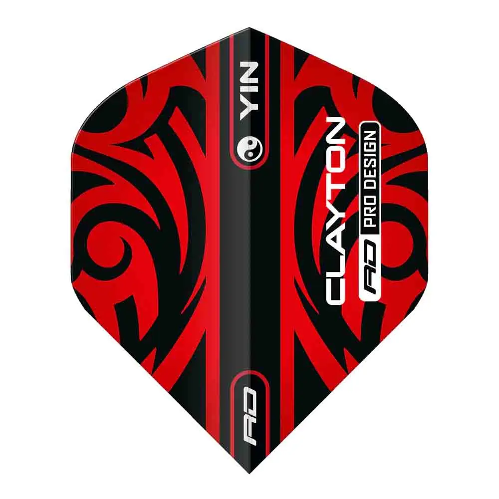 Plumas Flights Red Dragon Jonny Clayton Yin Yang Rojo Verde 1 sets 3 plumas vista 4
