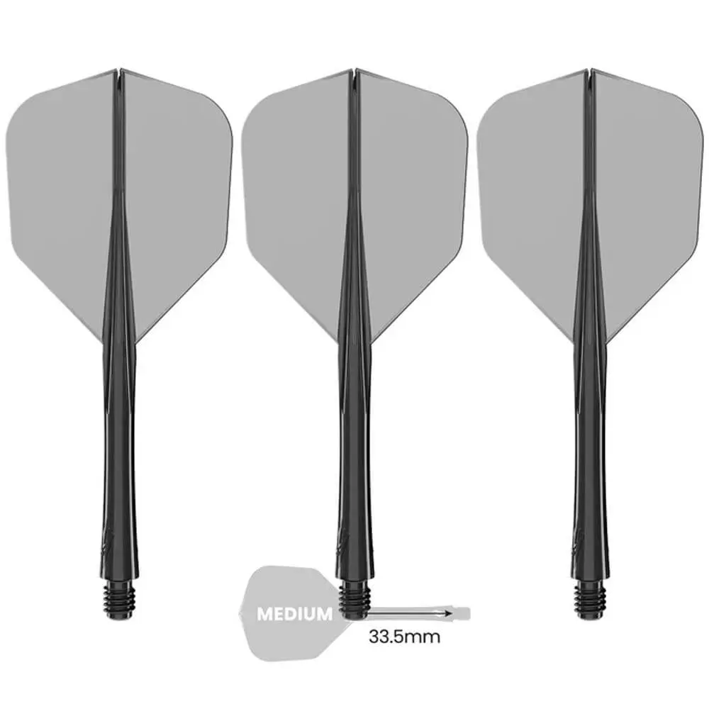 Plumas Caliburn Moulded No6 Shape Medium Negro Transparente vista 2