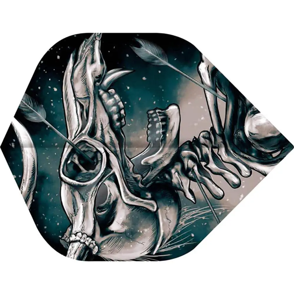 Plumas Designa Horror Show No2 Std Deer SkullF3407 vista 3