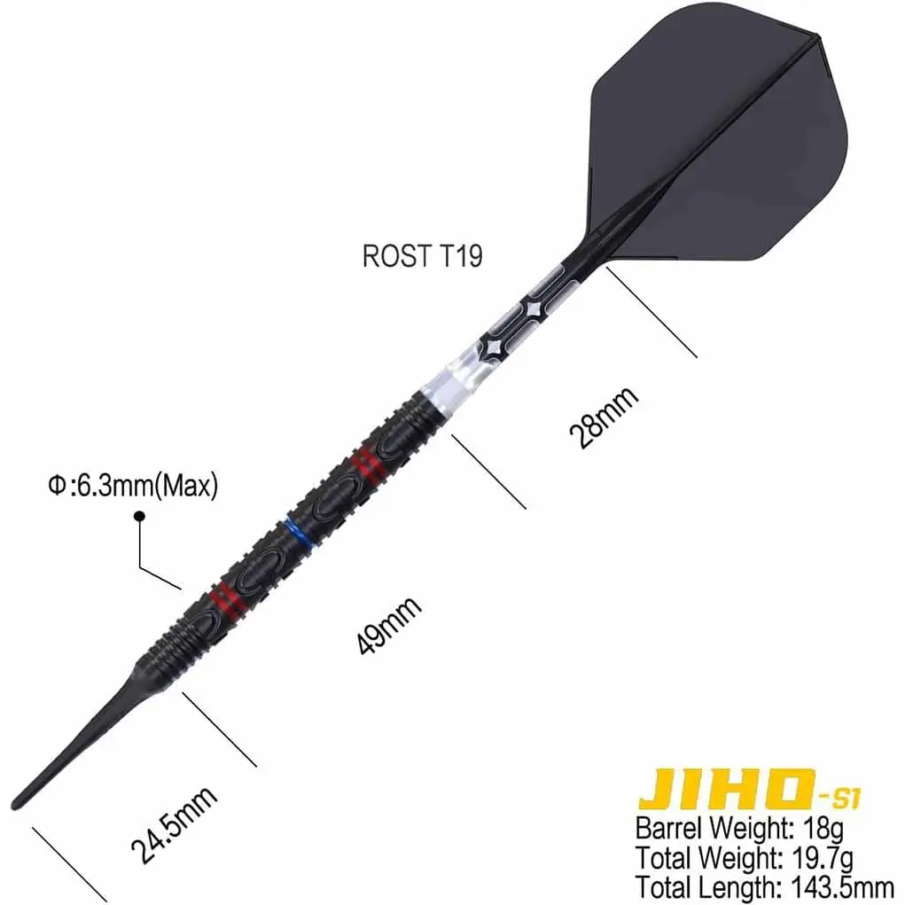 Dardos Cuesoul Jiho S1 Soft tip 90% Tungsteno 20g Profesionales vista 5