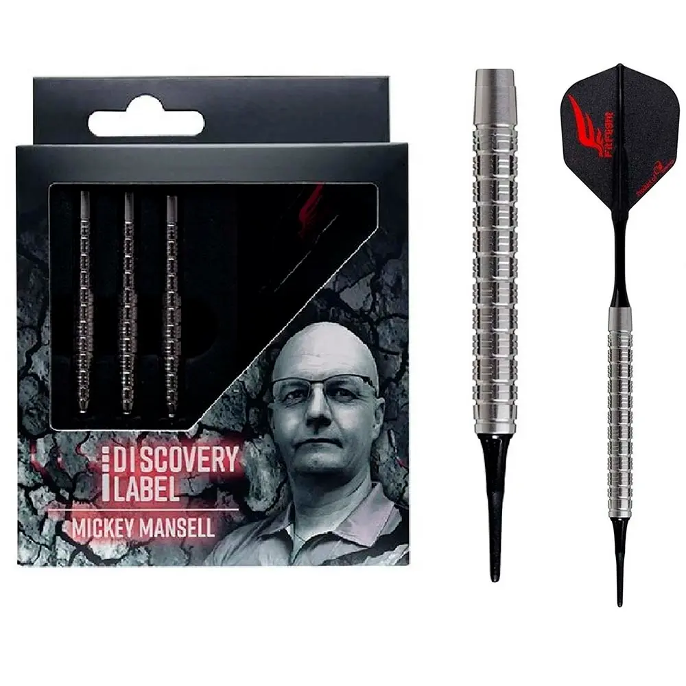 Dardos Cosmo Darts Discovery Label Mickey Mansell 90% Tungsteno 20g Profesionales vista 3