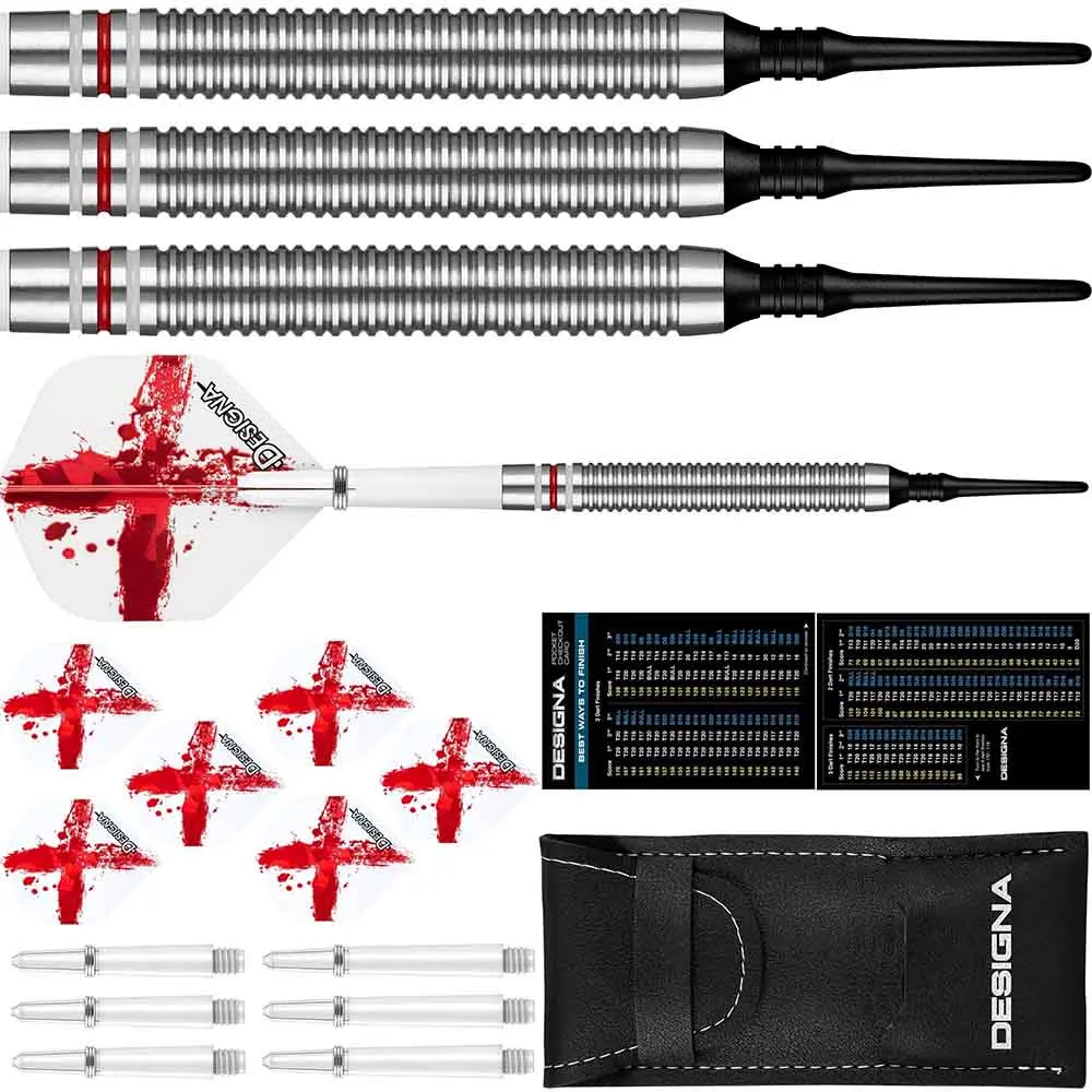 Dardos Designa Patriot X Darts Inglaterra 90% Tungsteno 20g Profesionales vista 2