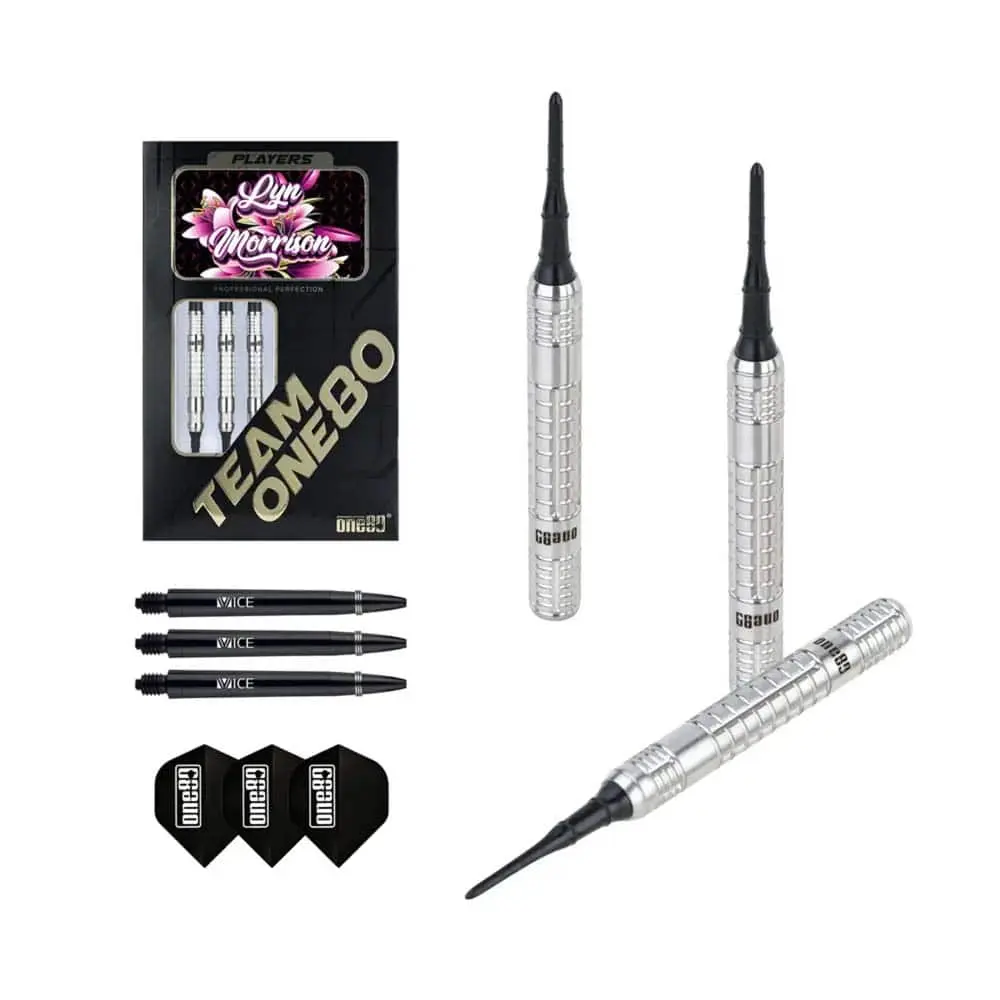 Dardos One80 Lyn Morrison 90% Tungsteno 23g Profesionales vista 2
